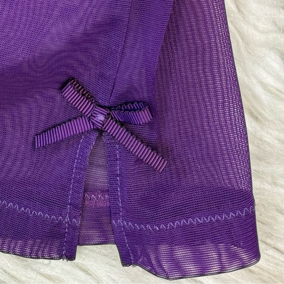 La Perla Purple Sheer Lace & Mesh Lingerie Babydoll Dress 2 - Picture 4 of 7